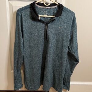 Nike Teal Long Sleeve Half-Zip Top